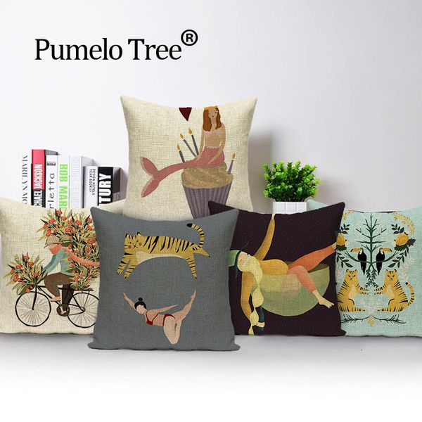 

bicycle flower throw pillows sofa seat customized pillow p cushion cover people and animal living room custom pillow cover