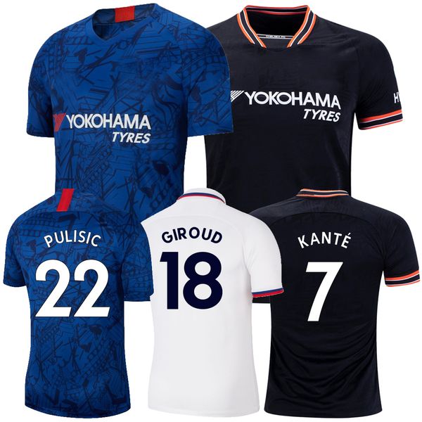 

2019 kante pulisic soccer jersey kits home away third 2020 lampard odoi 19 20 willian david luiz camiseta de football kids shirt, Black;yellow
