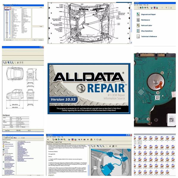 

alldata software 2018 alldata 10.53 auto repair test software all data hdd usb3.0 hard disk drive dhl ing