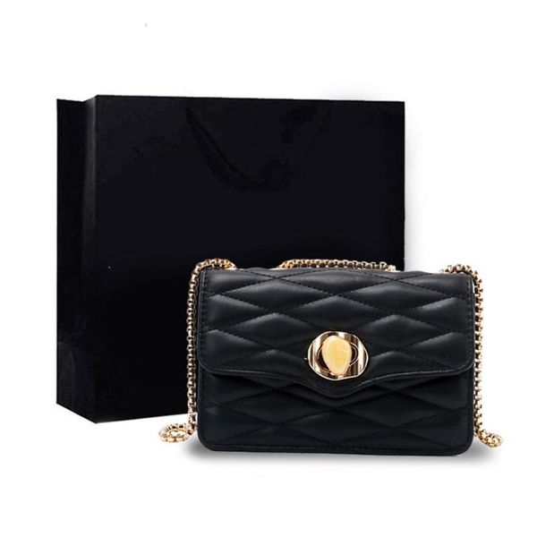 

2020 new tote bag messenger bag simple small square chain small black one shoulder messenger bager