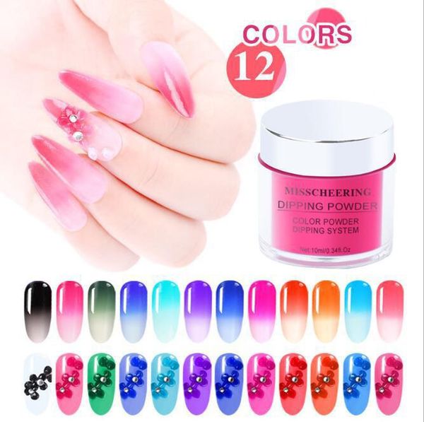 

nail temperature change infiltration fashion glitter dipping warming nail for art, Silver;gold
