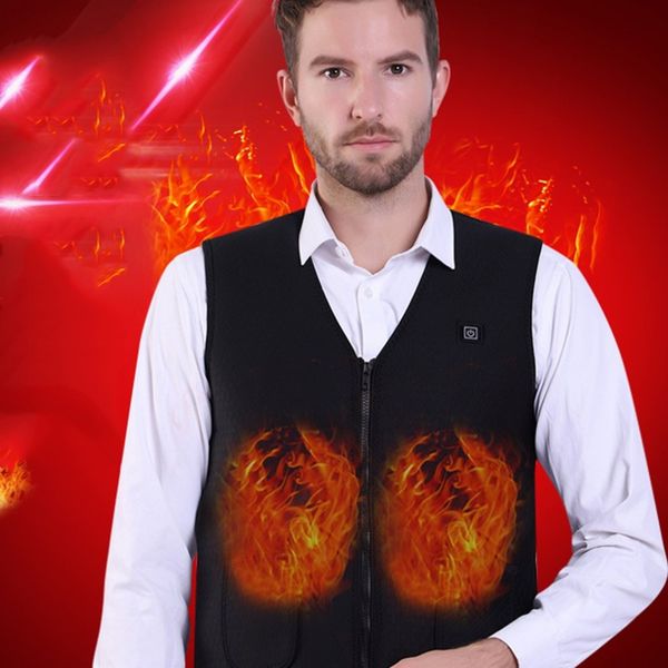 

new men women electric heated vest heating waistcoat usb thermal warm cloth feather winter jacket usb heating, Gray;blue