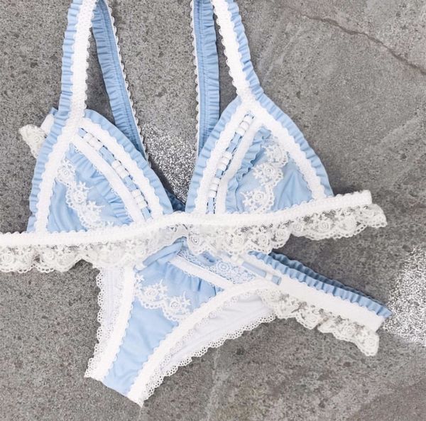 

swim swimwear women lace female uit push up biquinis triangle ruffled bikinis 2019 mujer bathing suit summer beach polyester wear, White;black
