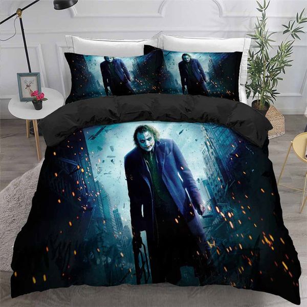 

helengili 3d bedding set clown joker print duvet cover set bedcloth with pillowcase bed home textiles #jo08