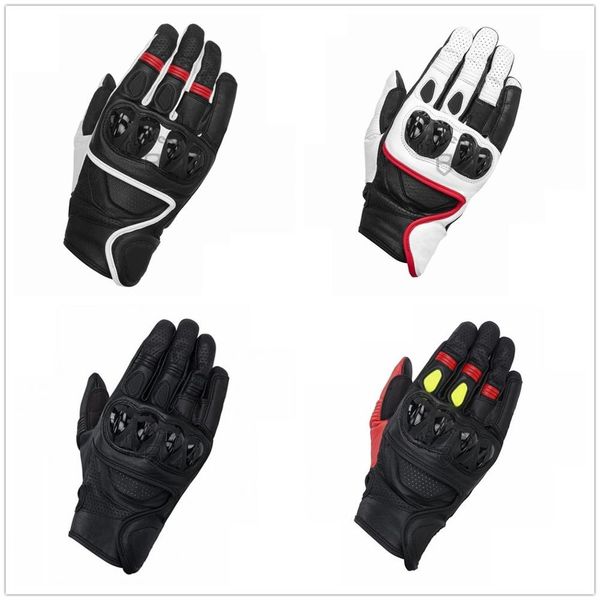 

2019 new 4 colors 100% genuine leather celer motorbike short gloves racing driving motorcycle gp pro cowhide touch screen g, Black