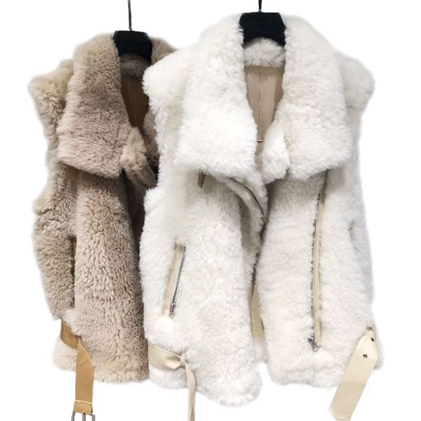 

women genuine sheep fur vest winter autumn real australia sheep fur gilet lady fashion waistcoat, Black