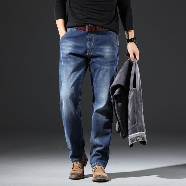 

мужские джинсы и брюки плюшевые, Blue