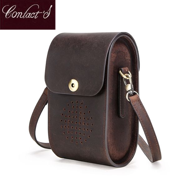 

contact's genuine leather mini women shoulder bag crossbody bags for women 2020 torebki damskie sac femme bolso phone bag