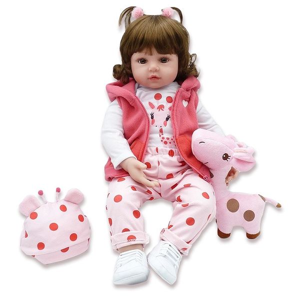 

silicone reborn baby lifelike 47cm toddler baby bonecas kids doll bebes reborn brinquedos dolls toys for kids gifts