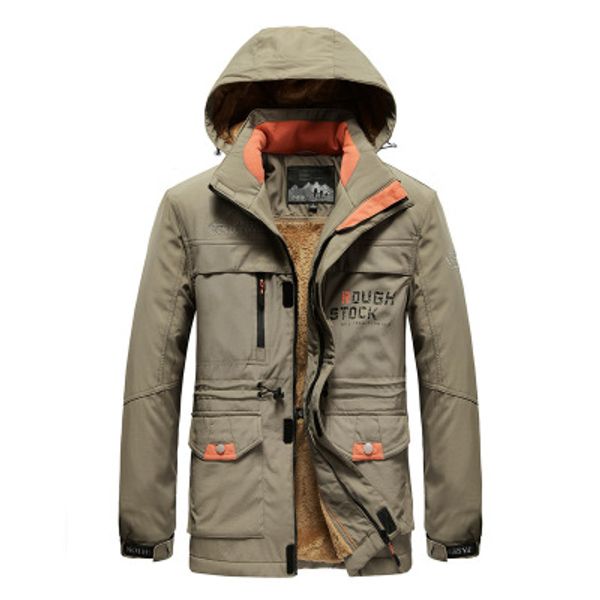 

mens winter sports brand jacket multi-pocket military windbreak coats designer warm tactical jacket selling 2020 plus size, Black;brown