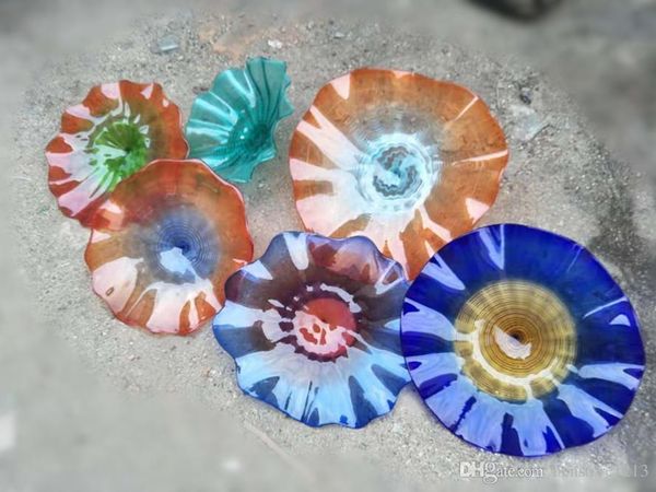 

luxury art decor flower планшеты wall art лампы mouth сгорел плиты муранского стекла ремесло ручной стекло цветок висячие настенные светильн