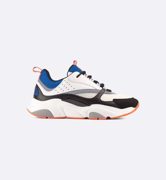 

b22 sneaker men casual shoes women flat sneaker retro low lacing-up b22 sneaker designer leather patchwork style in blue orange 02, Black
