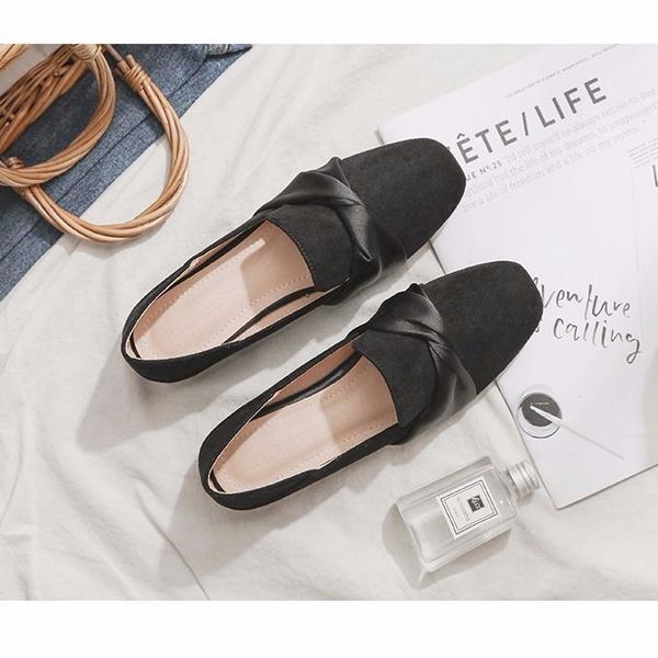 

autumn and winter new wild plus velvet loafers plush shoes women's outer wear large size 43 flat single shoes beanie women, Black