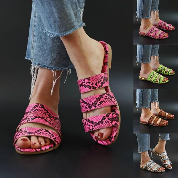 

adisputent 2020 summer women casual sandals flat platform flops serpentine comfortable sandals four color ladies slippers