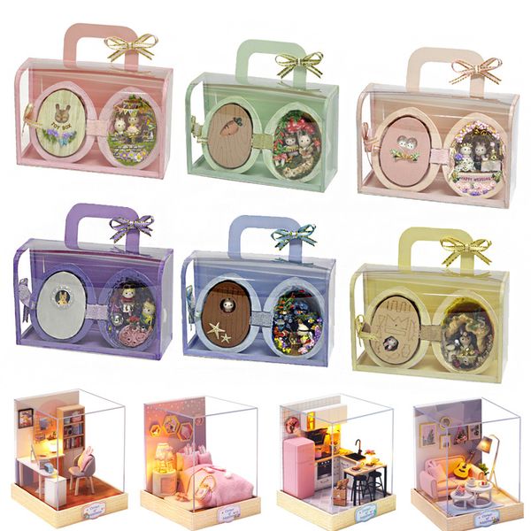 

diy doll house furniture diy miniature 3d wooden miniaturas dollhouse toys for children birthday gifts undersea roaming r006 y200704