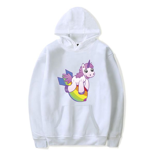 

streetweat толстовки unicorn printed мода длинным рукавом с капюшоном пуловеры для женщин для мужчин унисекс harajuku толстовка осень толсто, Black