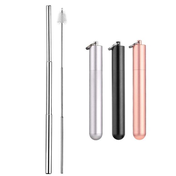 

304 stainless steel folding straws grade portable straw for kitchen supplies