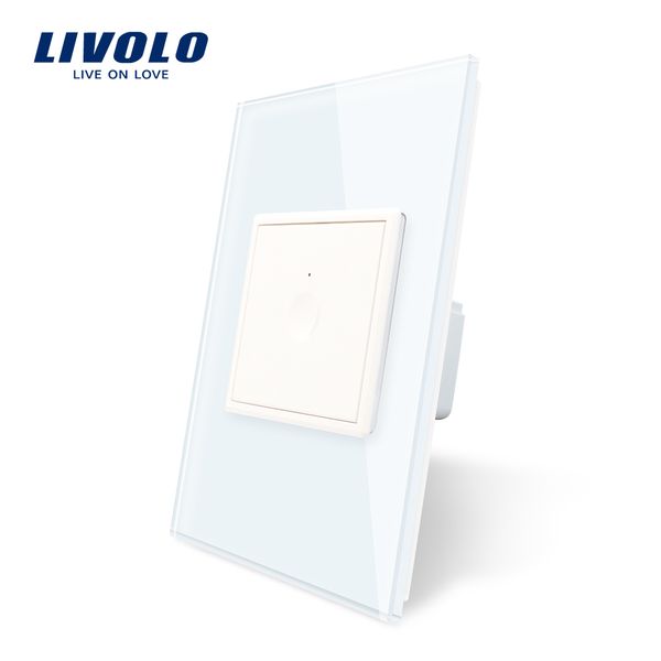 

livolo новое прибытие, global / общий стандарт, 130мм * 88мм, белый цвет 1 gang 1 way настенный переключатель освещения