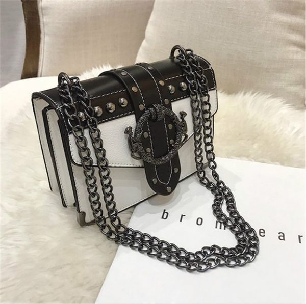

chain small bag women retro rivet shoulder bag square bags versatile cross body ph-cfy20060818