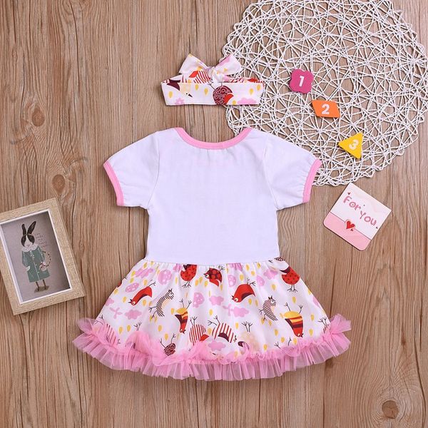 

новый младенца лета девушки 0-2t сладкие повседневная мода cute письмо печати с коротким рукавом rompers платье падения, Red;yellow