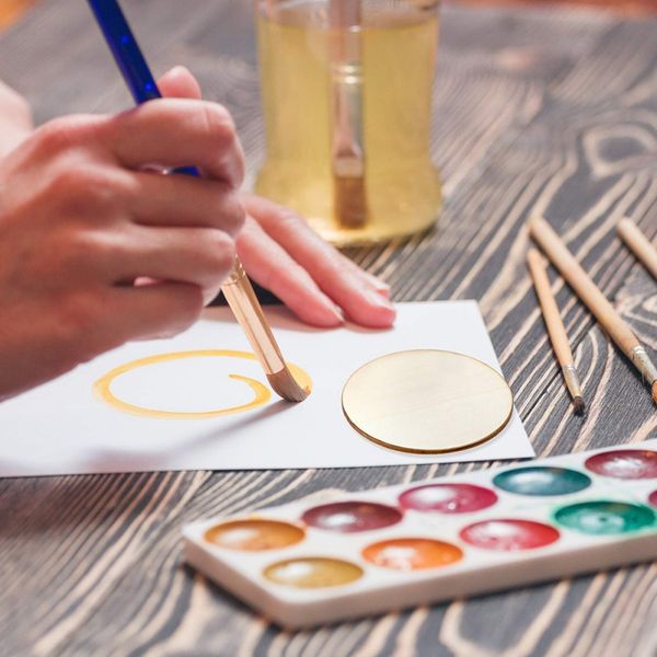 

50pcs/set natural blank wood pieces slice round unfinished wooden discs for crafts centerpieces wooden diy christmas ornaments