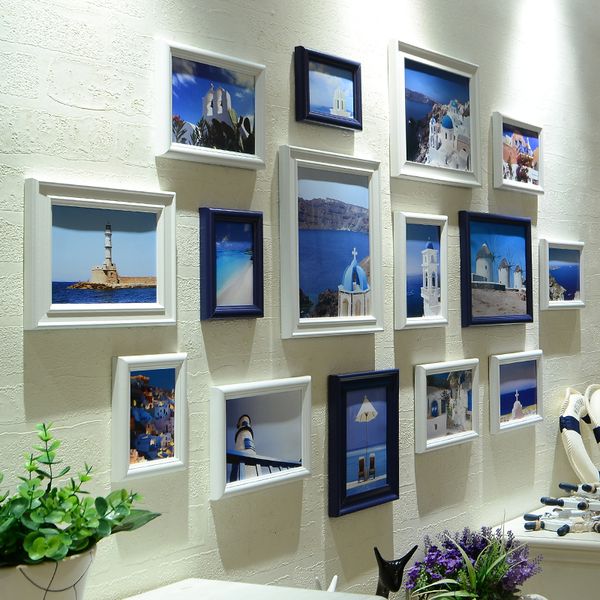 

fresh ocean creative design wall hanging p frames set 15pcs picture frames combination house home decor p set