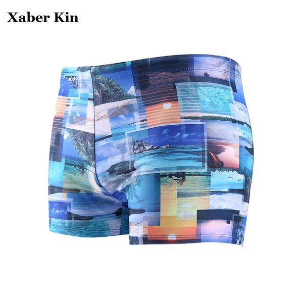 

new 2020 print mens swimming trunks quick dry men's swimwear swim trunks k350-cgr1