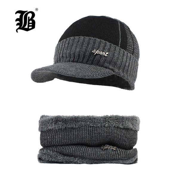 

flb] winter beanies men scarf knitted hat caps mask gorras bonnet warm baggy winter hats for men women skullies beanies f18032