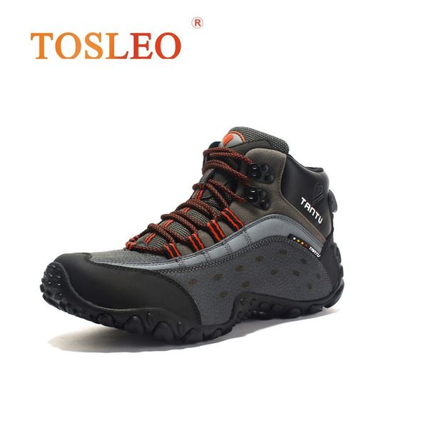 

39-46 genuine leather men boots winter boots men big size winter shoes, Black
