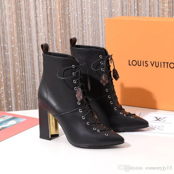 

newst brands boots chaussures de femme luxury women casual shoes bottes femmes wonderland flat ranger sale luxury 35-42, Black