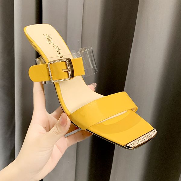 

2020 women sandals open toe summer party shoes high heels patnet leather shoes woman wedding sandals, Black