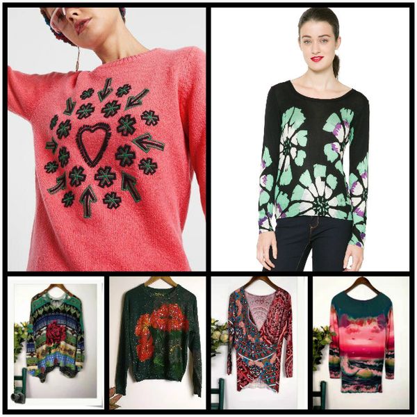 

spanish fashionable sweater woman, White