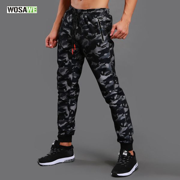 

wosawe камуфляж идущие брюки мужские спортивные брюки обучение беговая gym спортивный футбол sweatpants фитнес упругие спортивная