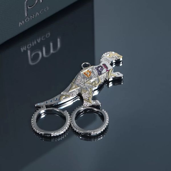 

2019 new design morocco 925 sterling sliver dinosaur design pendant earrings irregular crystal brand original earrings girl, Silver