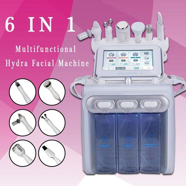 

6in1 h2-o2 hydra dermabrasion aqua peel rf биолифтинг спа-процедура для лица гидро-вода микродермабразия для лица холодный молот кислородный, Black;white