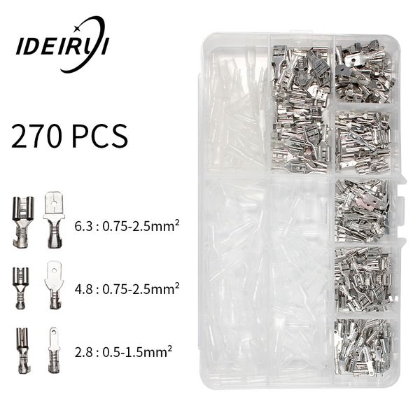 

270pcs/set tab 2.8 4.8 6.3 terminals kit tools sn-48b wire crimping plier precision jaw 0.5-1.5mm2
