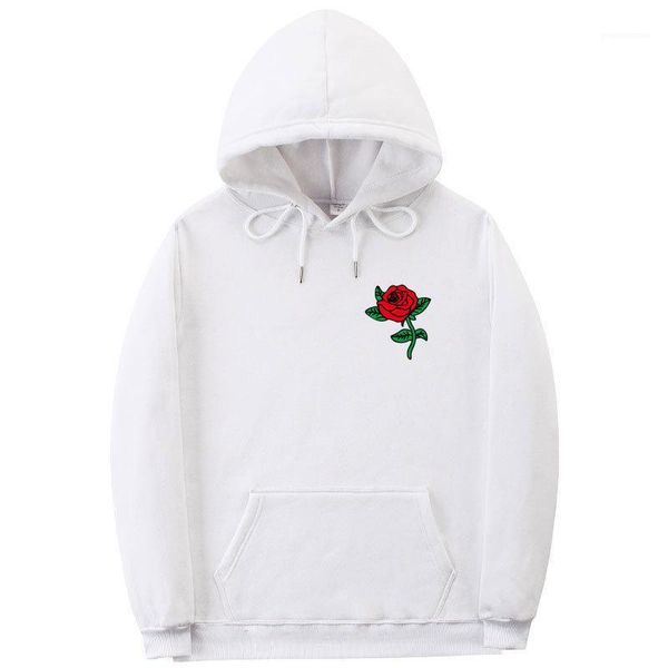 

mens posion rose designer hoodies spring autumn hooded sweatshirts, Black