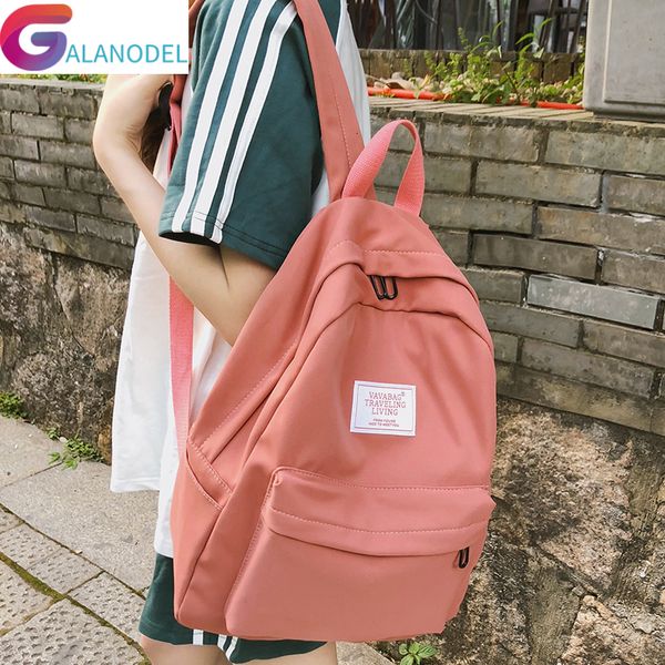 

fashion school bag girl cute women backpack teenage harajuku applique backpacks kawaii female nylon student book casual bag 2019