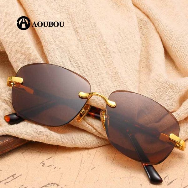 

natural crystal men cool sunglasses protect your eyes frameless trimming sun glasses male sheet material glasses, White;black