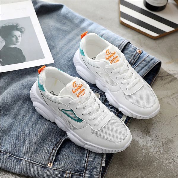 

2019 новинка женская повседневная обувь тренды Ins женские белые квартиры платформы