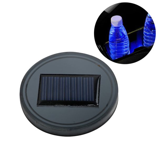 

solar car cup holder bottom mat pad cover lamp bottle drinks coaster with led light