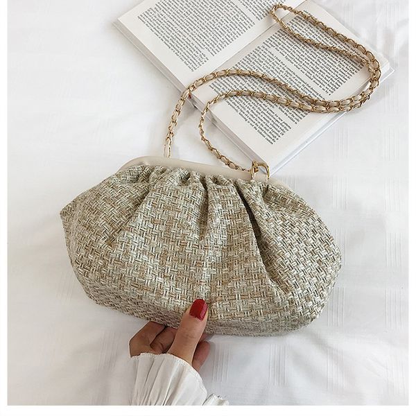 

шерстяное облако женщина сумка осень 2019 новой мода сумка мода цепь мешка плеча женщины сцепление