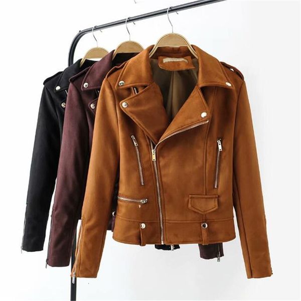 2019 Autumn Faux Suede Womens Motorcycle Jacket Leather Women Biker Slim Jackets Coat Sh190930 From Tai03 45 27