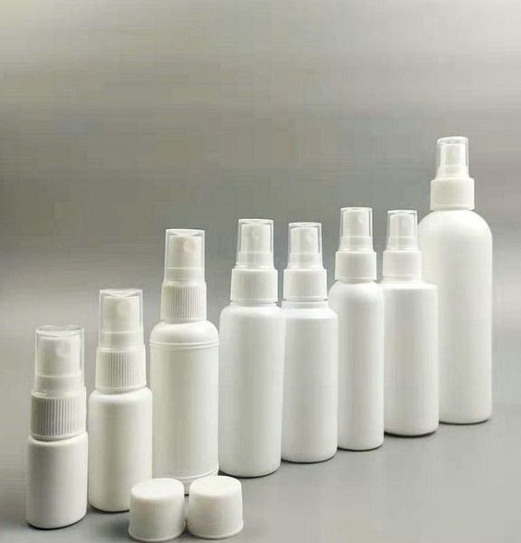 

100ml empty white spray pump bottle plastic cosmetic container plastic bottles