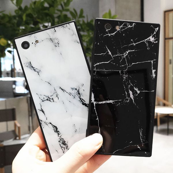 

Роскошные глянцевые мраморные текстуры шаблон квадратный телефон чехол для iPhone X