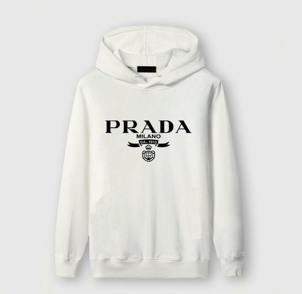 

pra luxury mens designer hoodie italian brand pullover trend trendy high end letter printing motorcycle riding cotton joker spring sweater, White;black