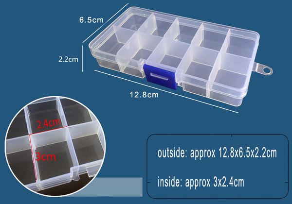 

новый небольшой пластиковый ящик макияж организатор 10 сетки регулируемые ювелирные изделия бусины таблетки ногтей советы ящик для хранения