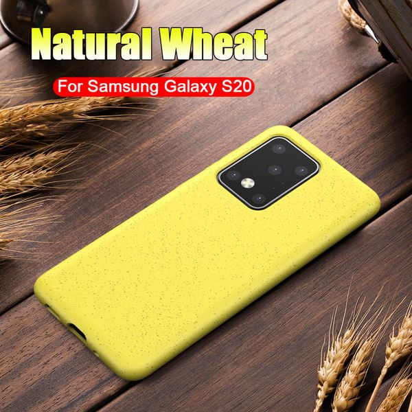 

eco-friendly silicone matte soft wheat straw tpu shockproof phone case for samsung galaxy s10e s20 plus ultra iphone 7 8 plus xs x xr 11 pro