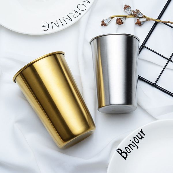 

stainless steel cup 350ml beer coffee mug glasses tea mugs camping travel diameter big bore portable mugs