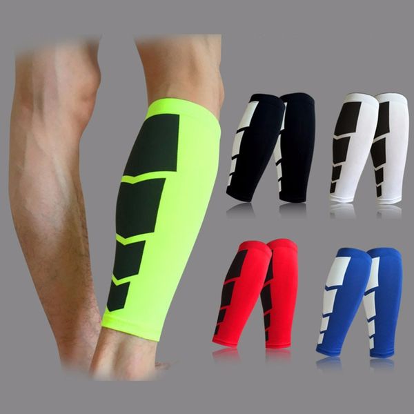 

men women calf support base layer compression leg sleeve shin guard 1pc cycling running football basketball sports, Black